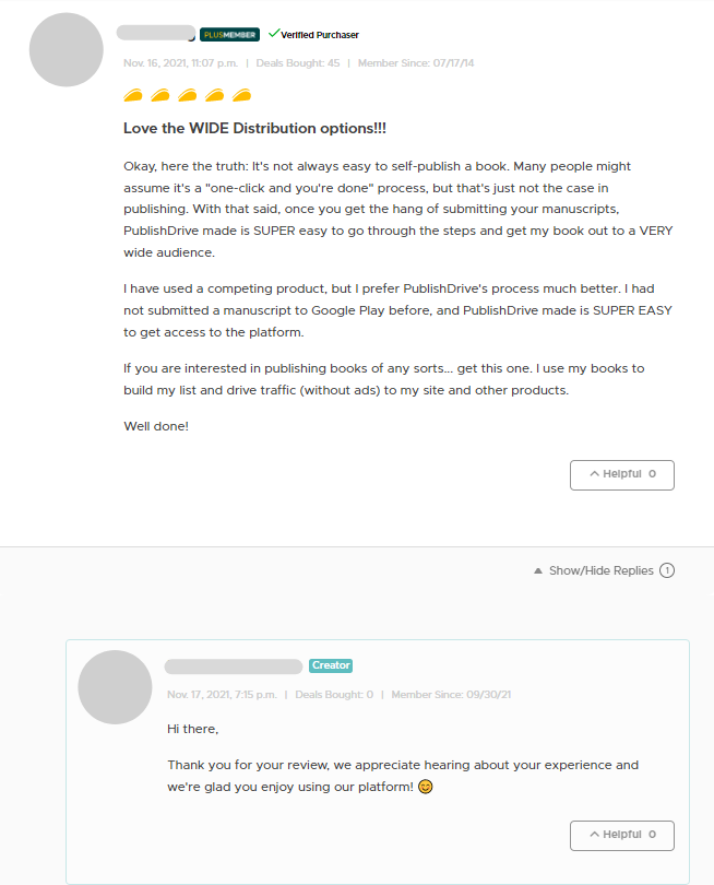 AppSumo positive review respond