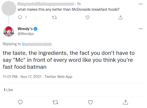 wendy's customer interactions
