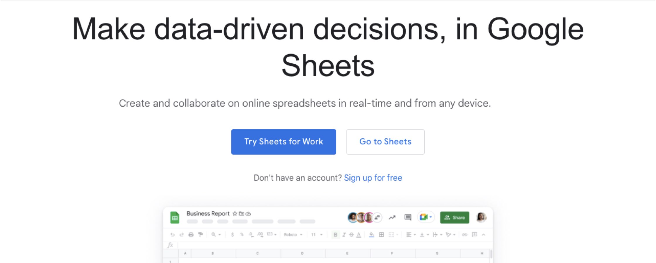 google sheets