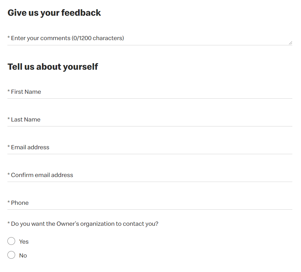mcdonald's feedback page