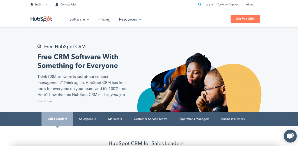 HubSpot has several services, one of them is CRM.
