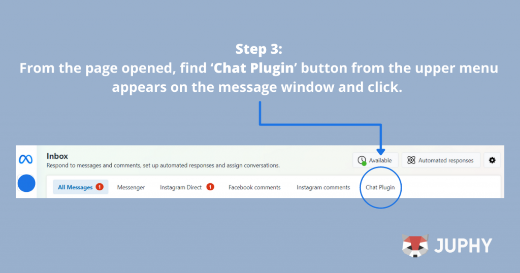 Facebook chat plugin inbox button