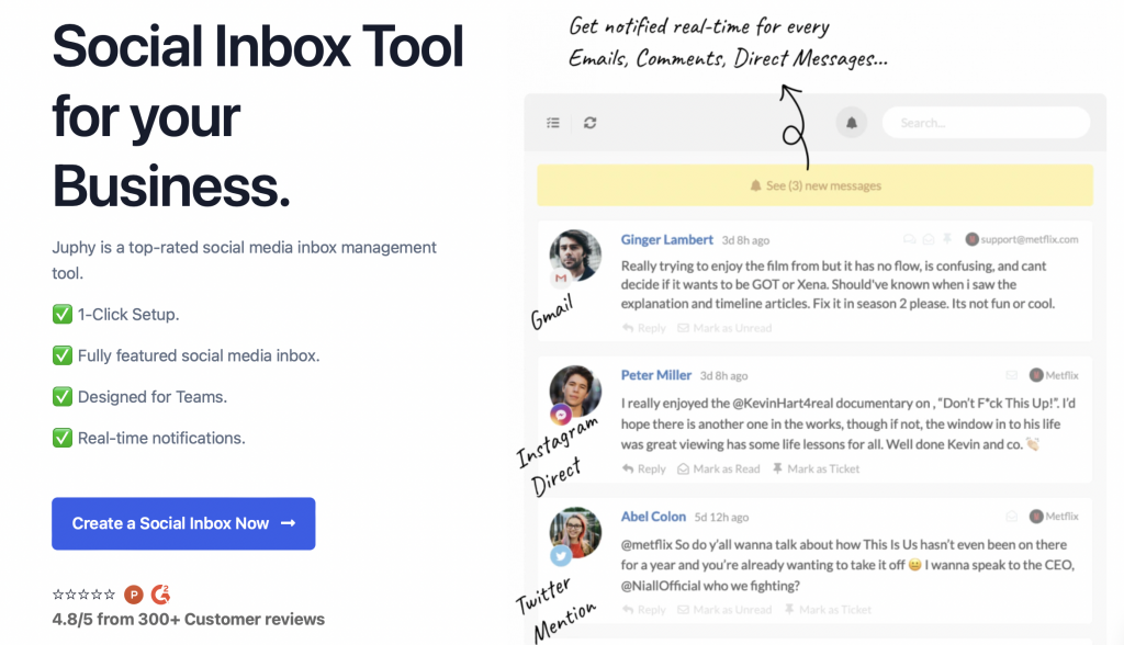 A social inbox tool for your business