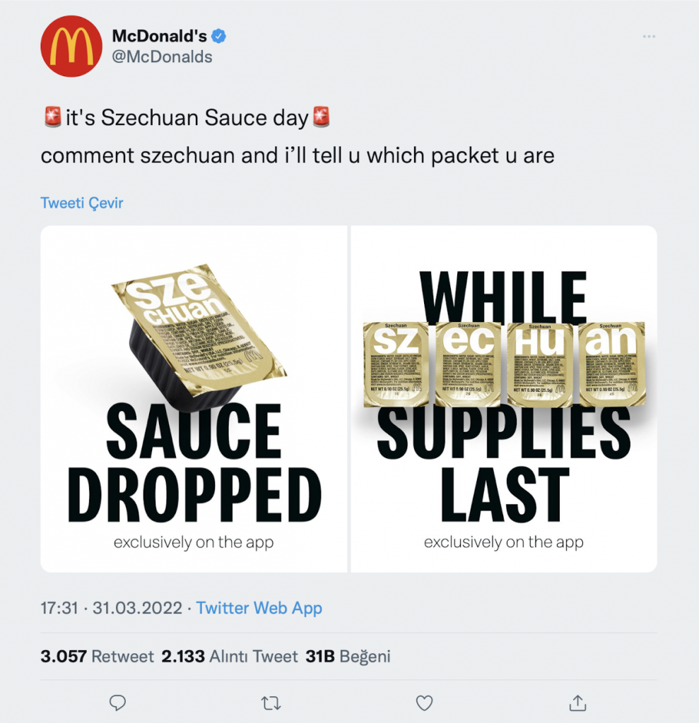 Mc Donald's social media engagement strategy example