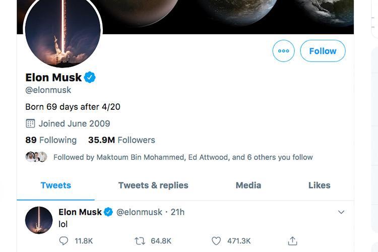 Elon Musk is one of the Twitter users that use acronyms.