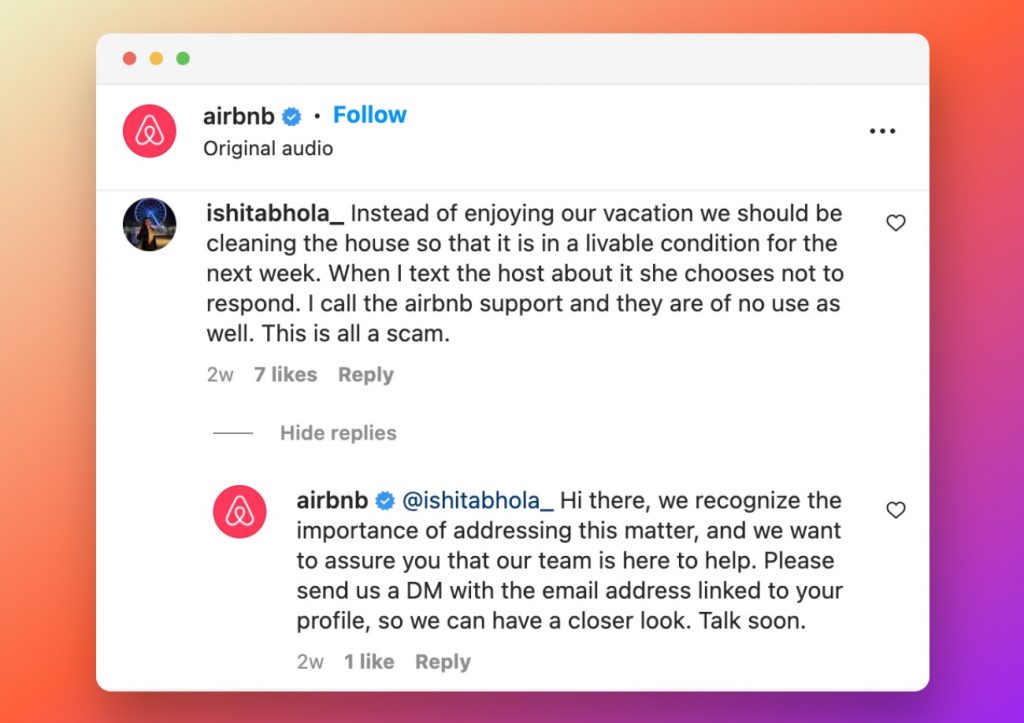 Airbnbs Social Media Customer Service Performance 6 1
