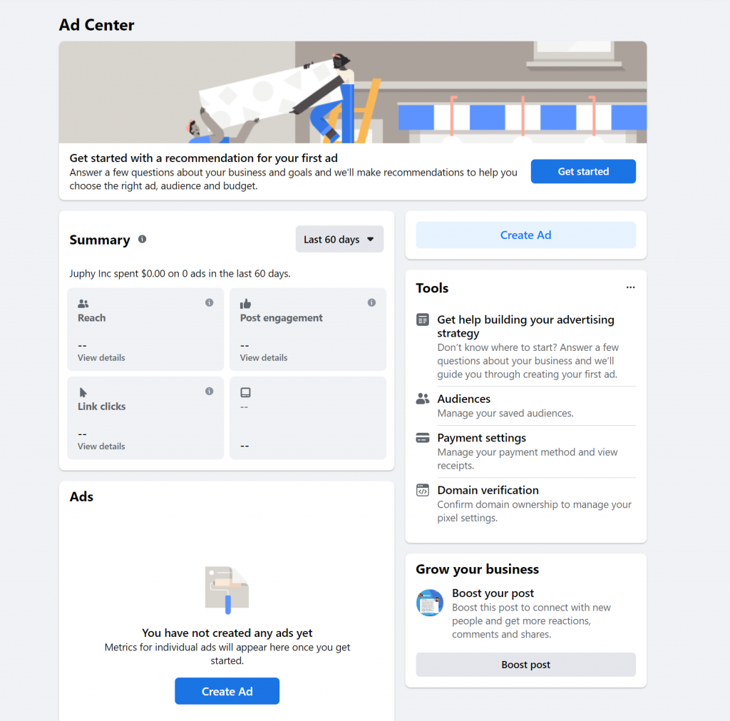 Facebook Ad Center