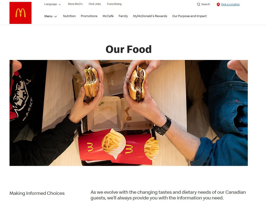 McDonalds transparent marketing campaign