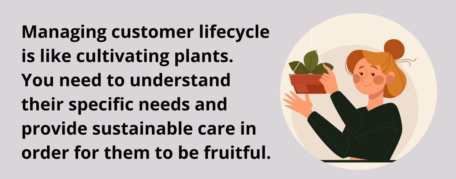 Managing customer lifecycle is like cultivating plants.