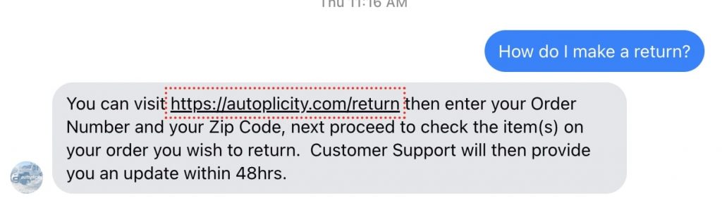 Autoplicity's response