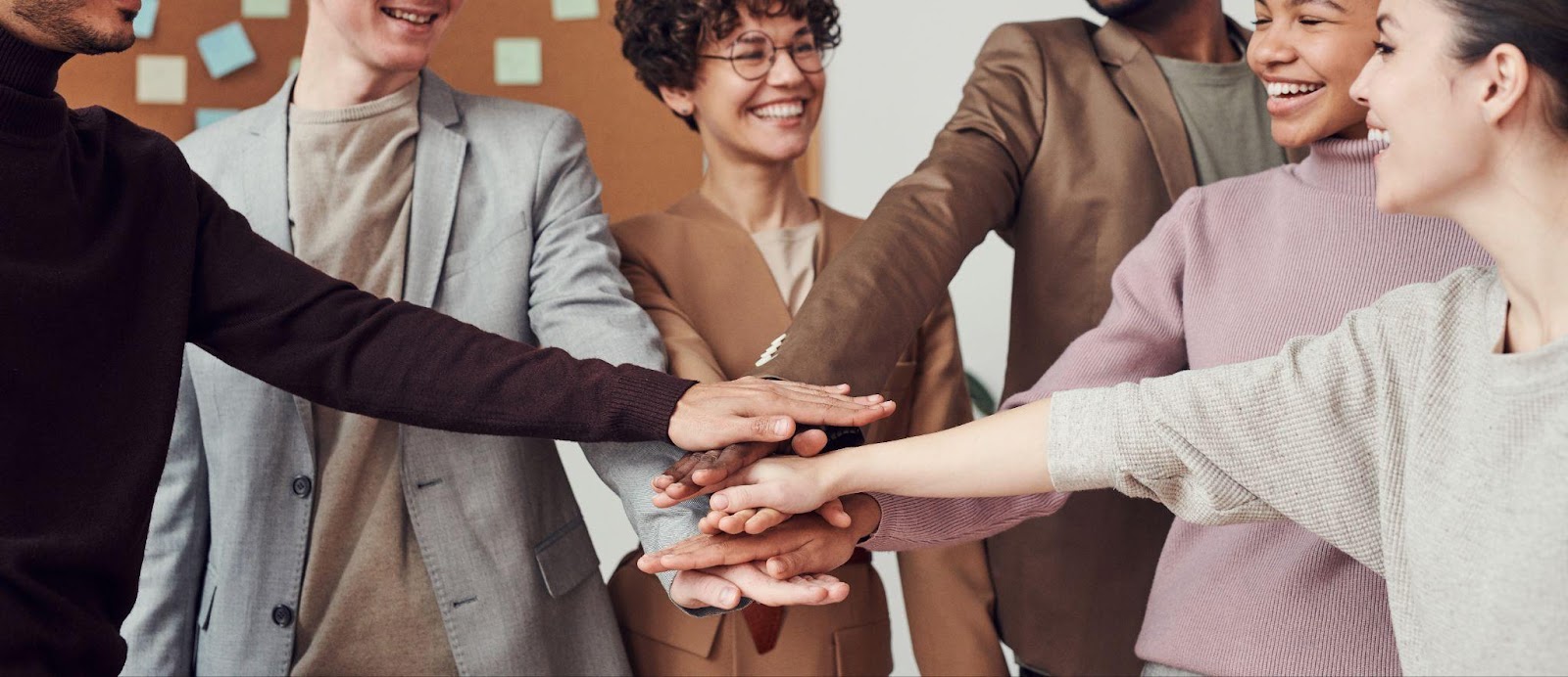 Customer success team working in an office