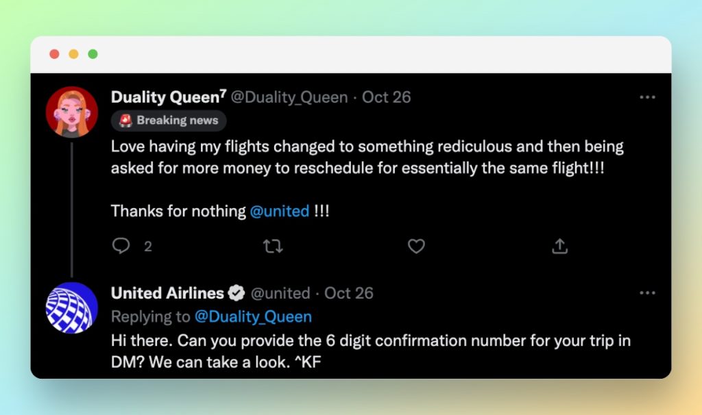 United Airlines’ Style & Tone on Social Media