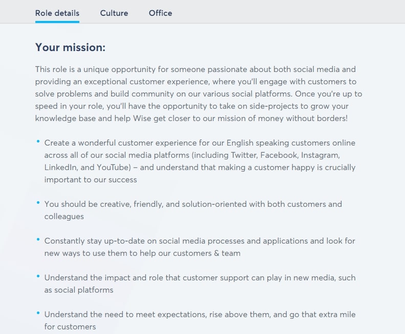 Social Media Customer Service Report Wise Job Listing