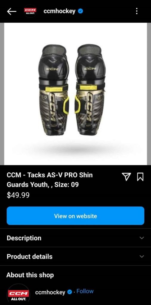 2023 CCM SG NEXT SHIN GUARD YTH