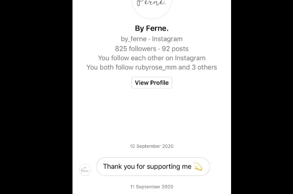 Business Direct Message Instagram Examples 5