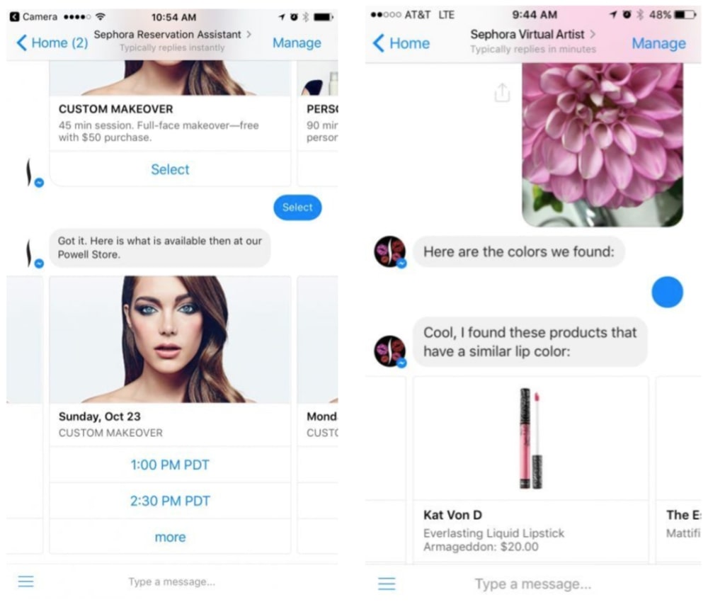 Sephora, the cosmetics retailer, uses a chatbot to provide customers with personalized product recommendations and tutorials.
