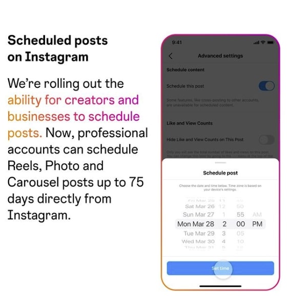 Instagram began rolling out a new feature for those who wanted to schedule their posts on the platform but had to depend on third-party apps.