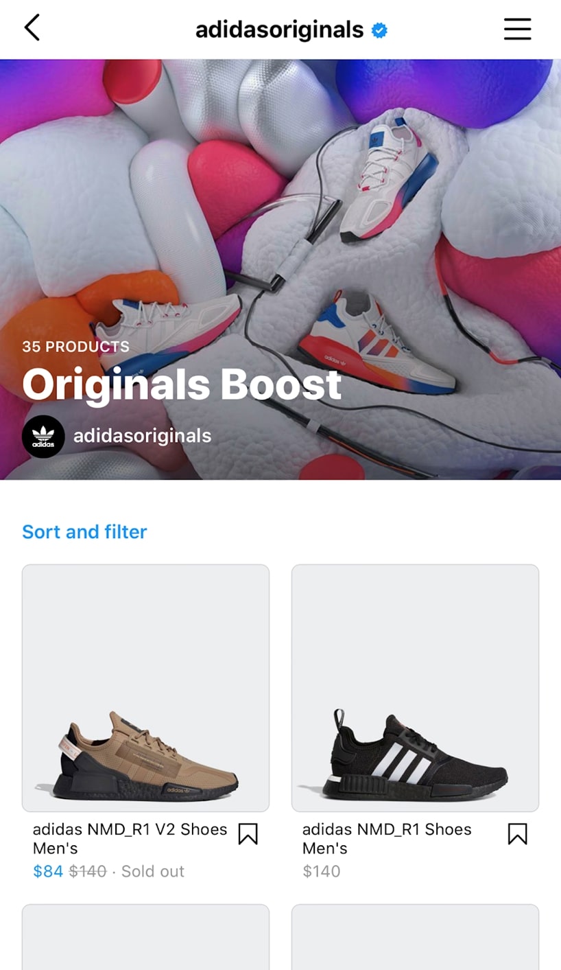 Adidas 2025 instagram shopping