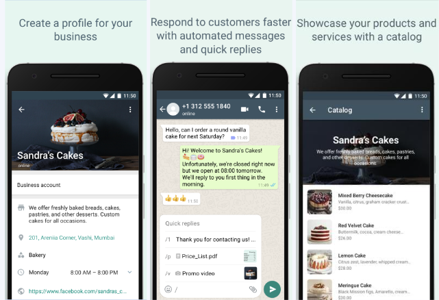 WhatsApp Business features