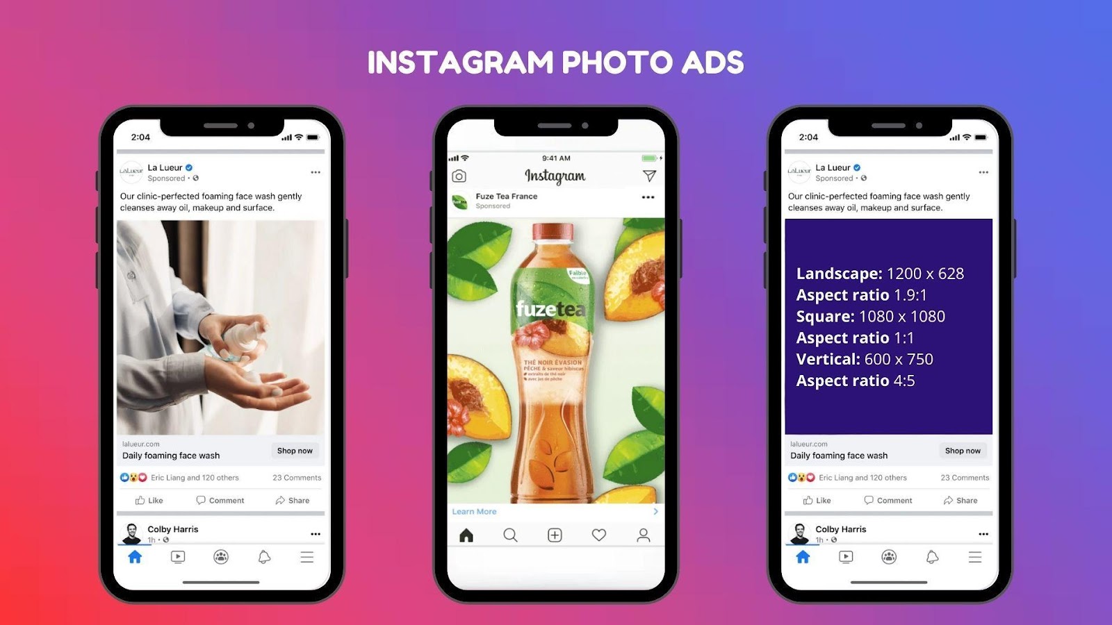 Instagram photo ad examples and specs