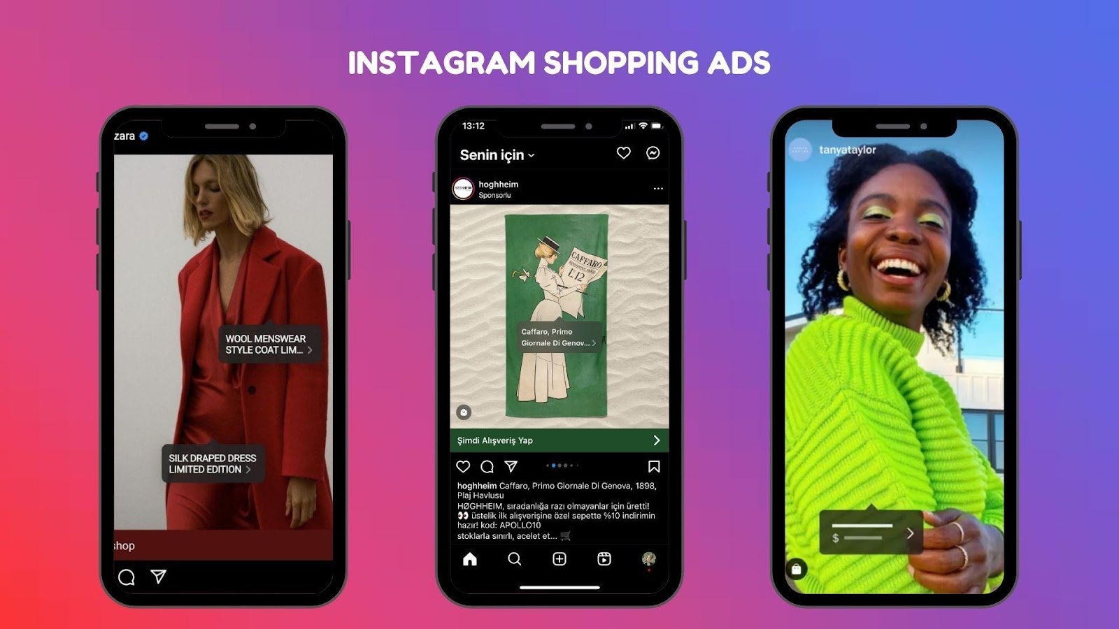 Instagram Shopping ad examples and specs