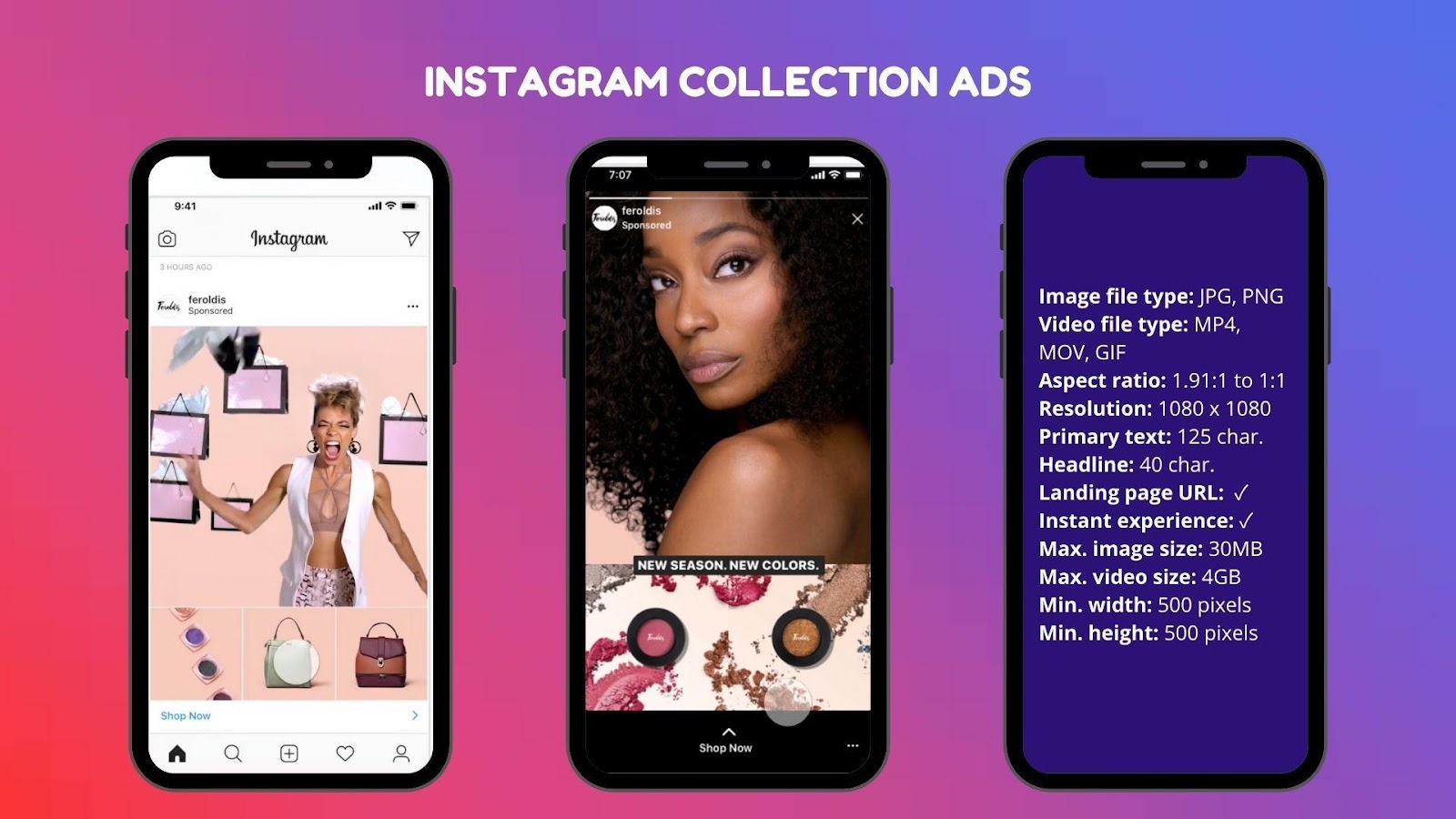 Instagram collection ad examples and specs