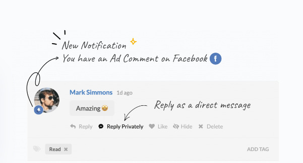 Manage comments and product reviews more effectively through Juphy's ads comments management feature.