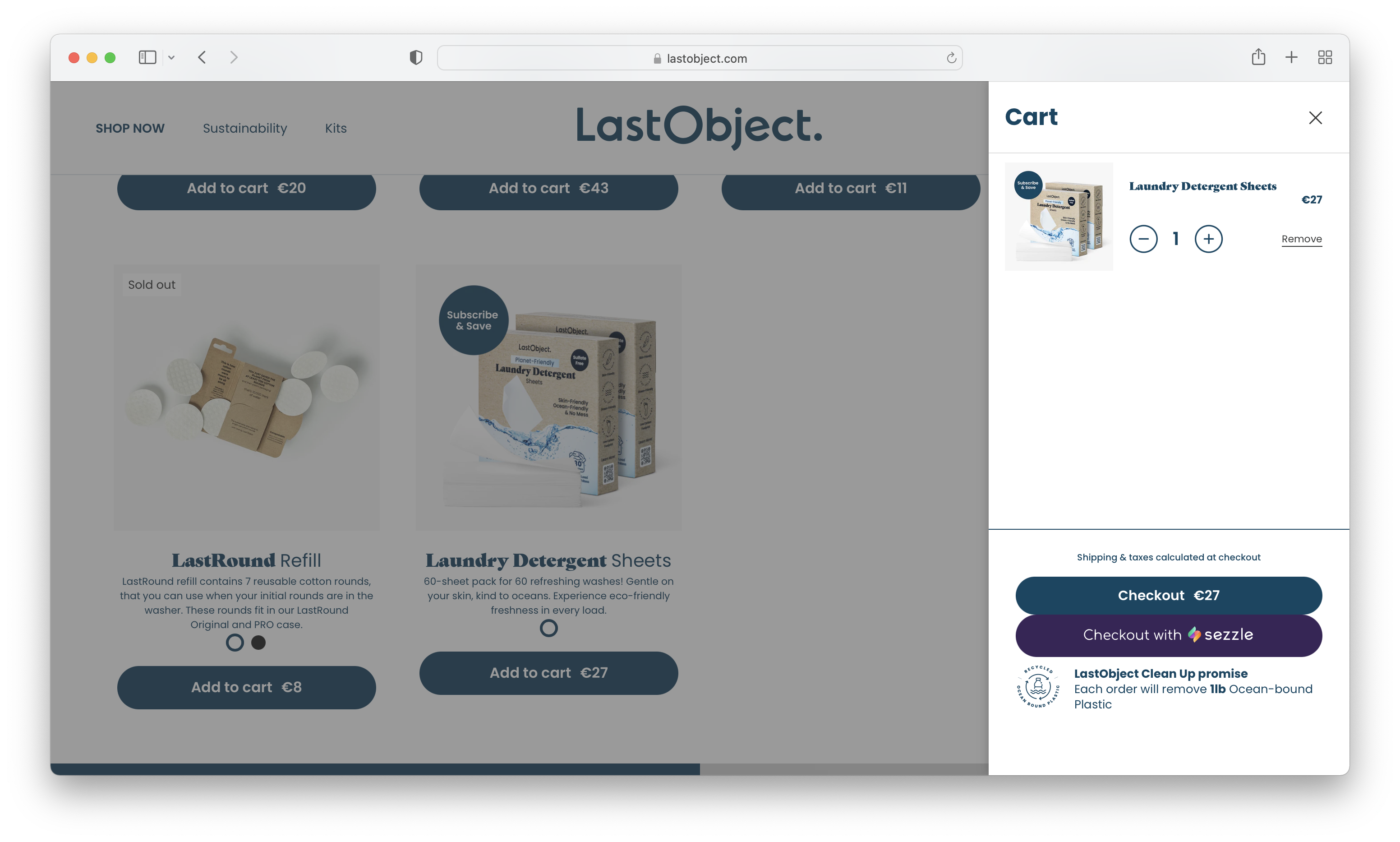 LastObject’s mini cart is a good user-friendly design example.