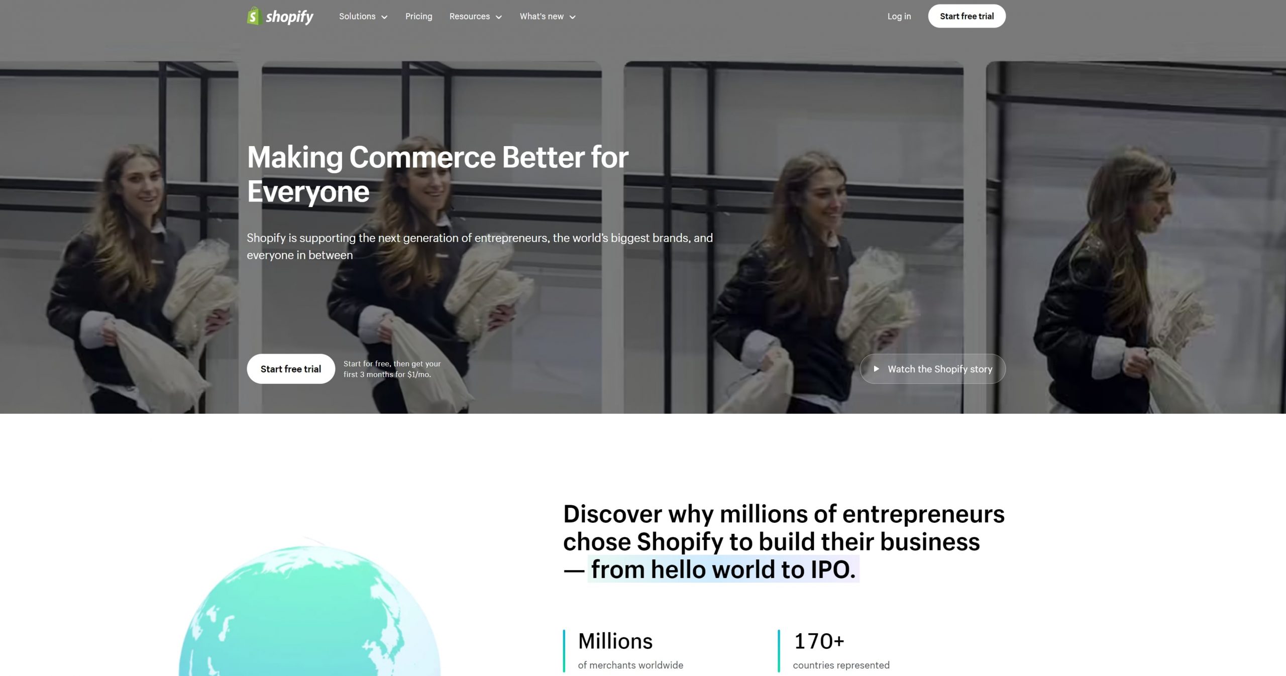 Shopify Homepage