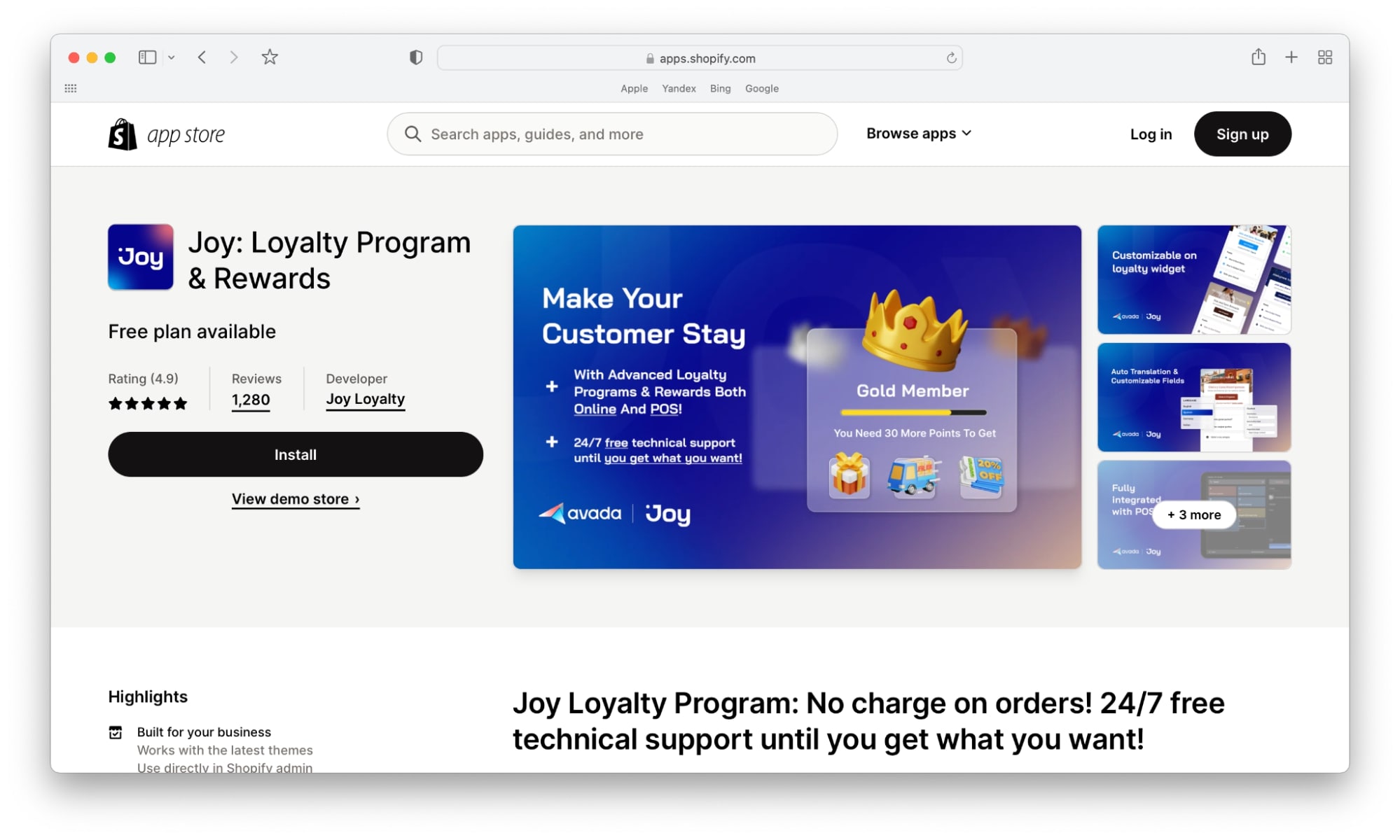 Loyalty program app in Shopify