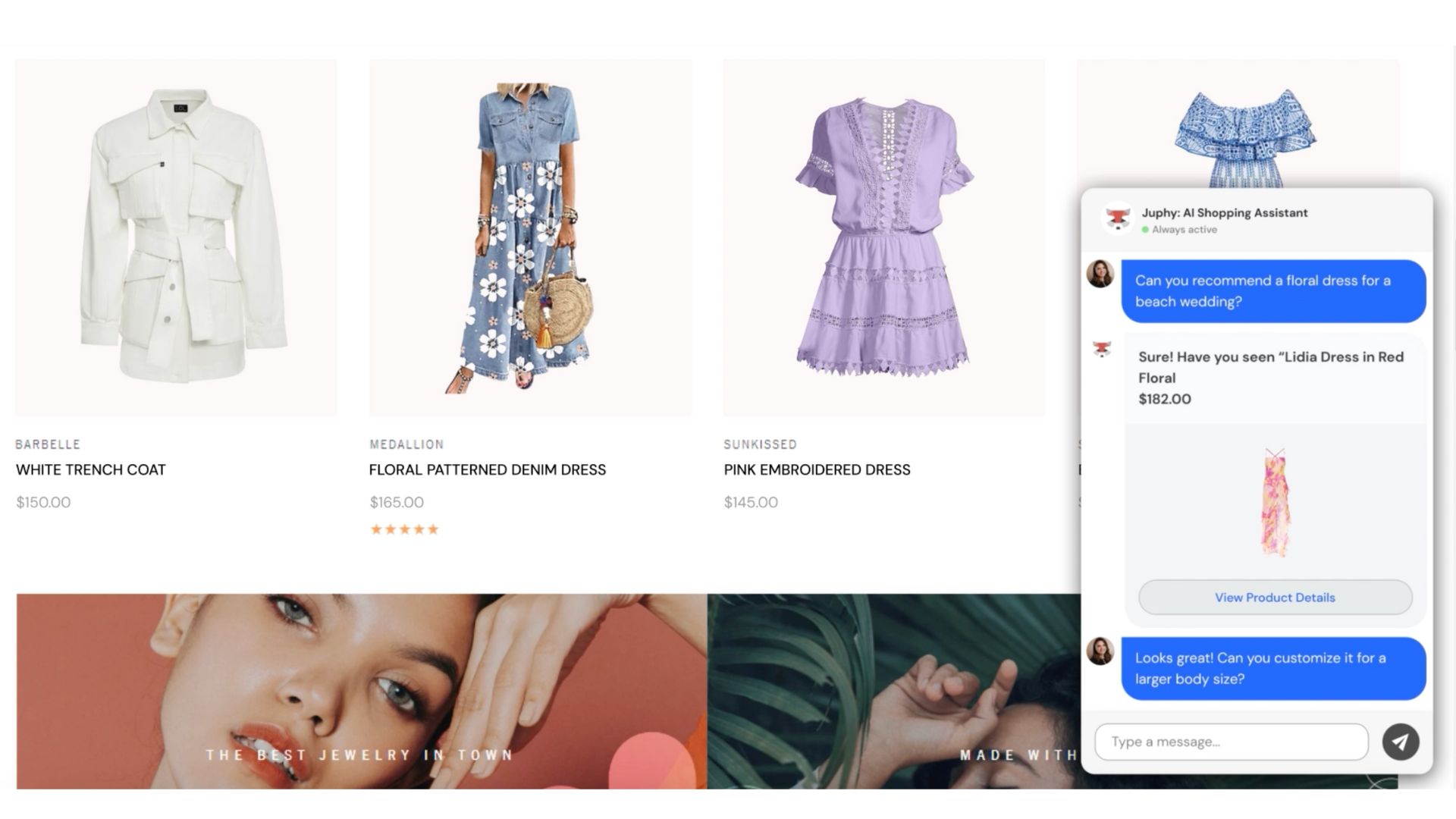 Juphy Fashion Site Chatbot