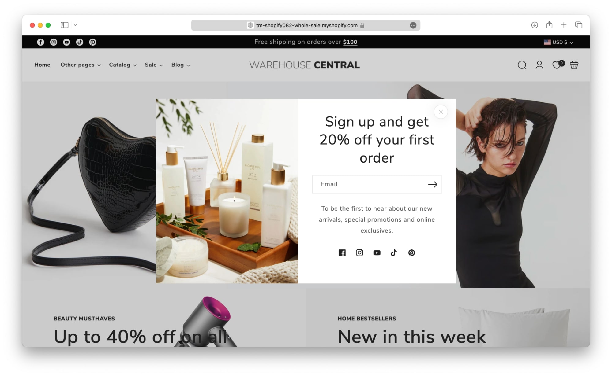 Warehouse Central Shopify theme for electronics shops