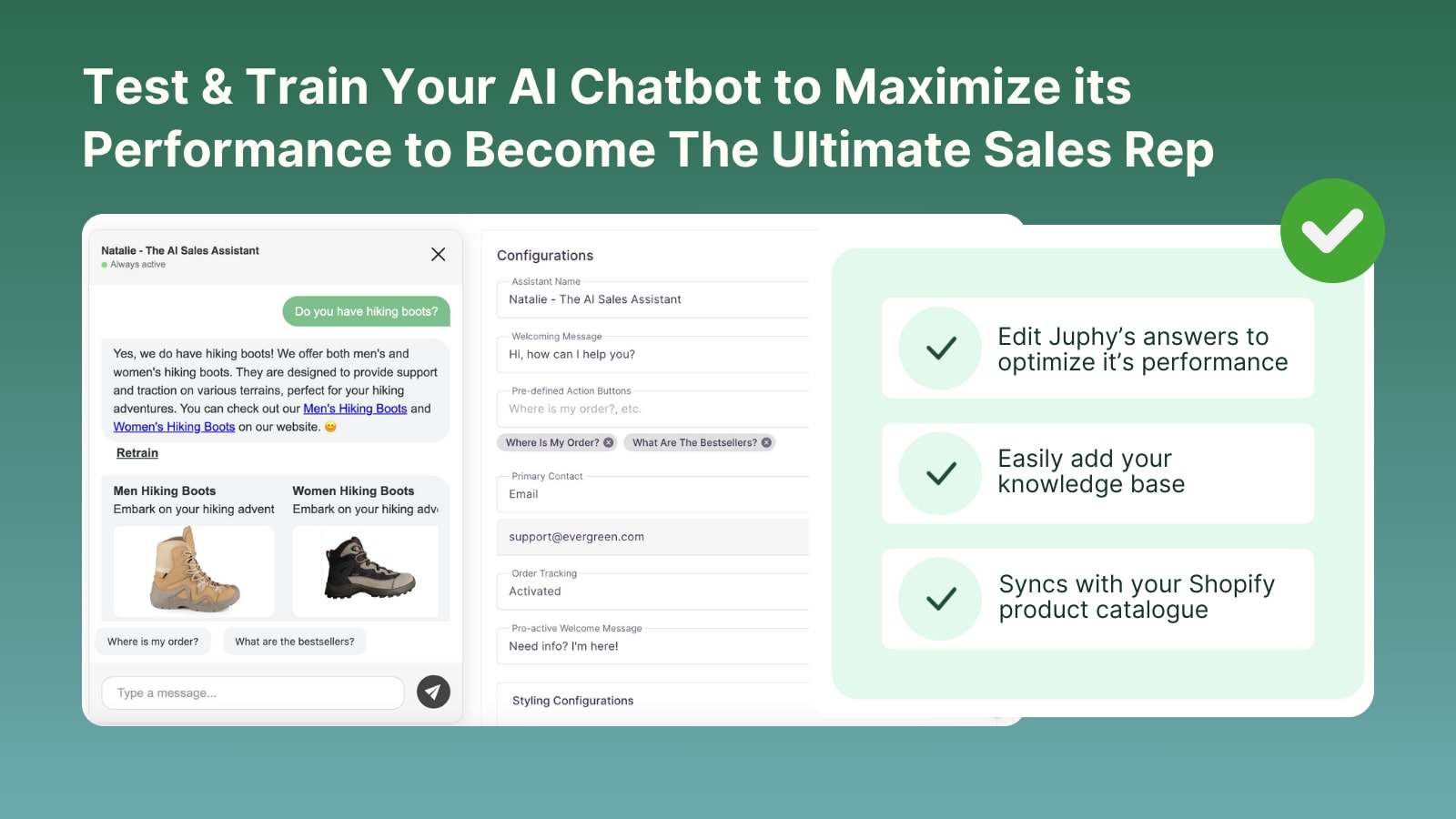 You can actively mold and refine the responses provided by your AI shopping assistant.