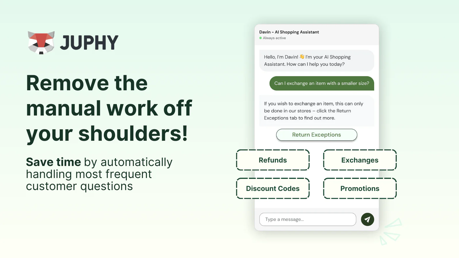 Automating Returns Authorization with Juphy AI on Shopify