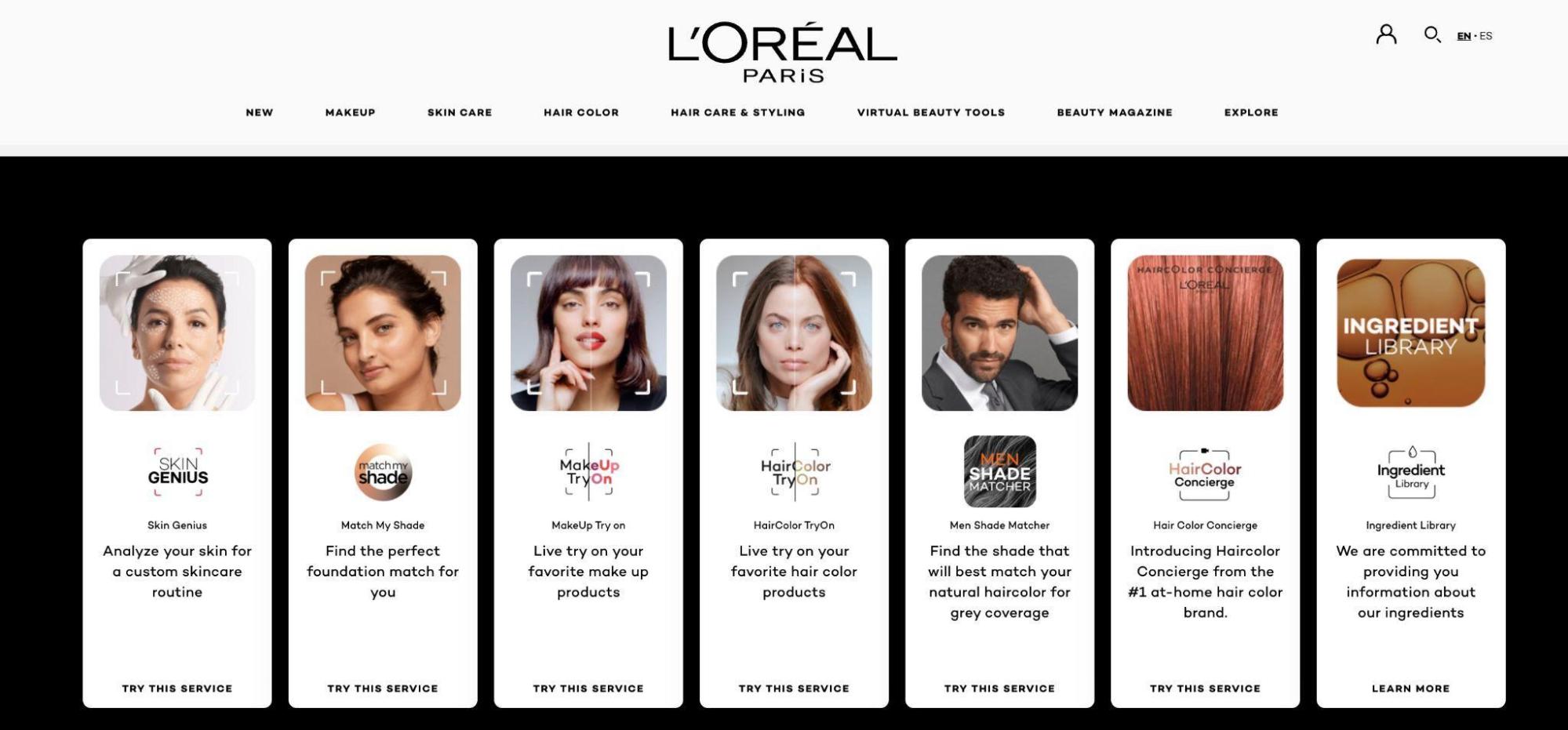 L’Oréal Paris’s line of interactive beauty tools.