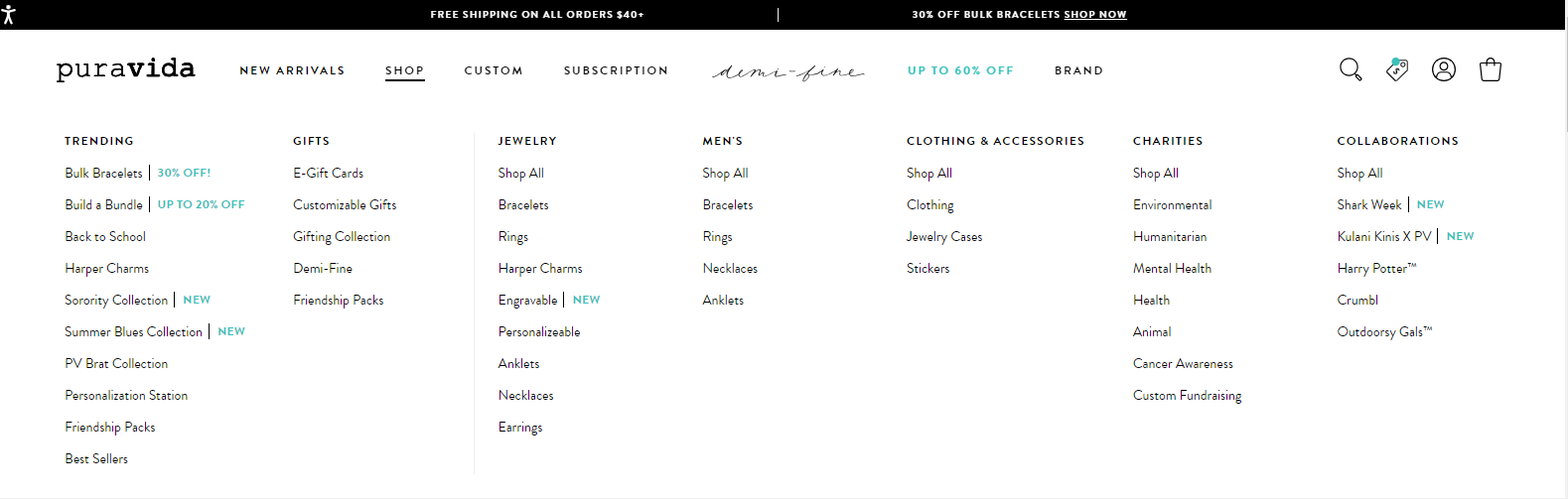 For easier navigation, the website is categorized into different collections, helping users find what they need quickly. 