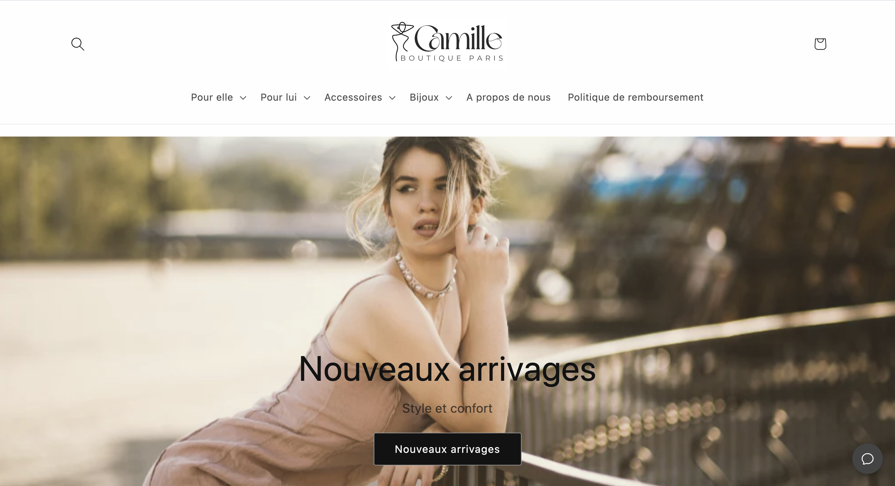 Camille Boutique Paris' website