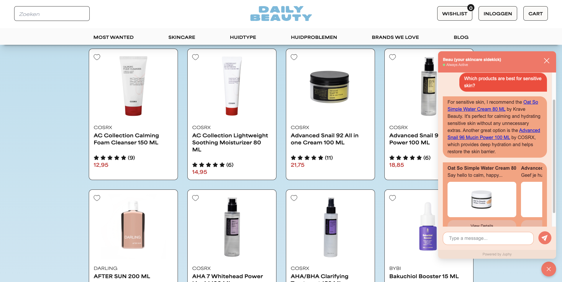 Juphy AI on Daily Beauty's website