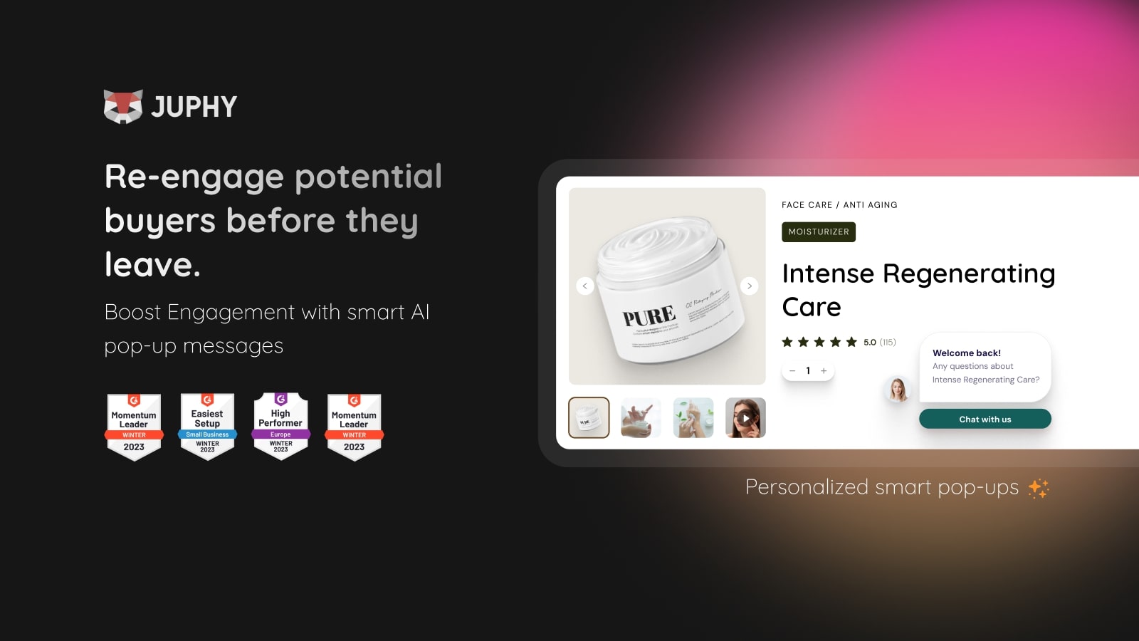 6. Increase engagement with AI pop ups